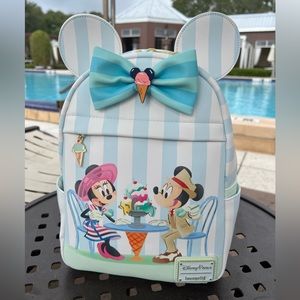 NWT Disney Beach Club Resort Mini Backpack scented in waffle cone. Backpack only